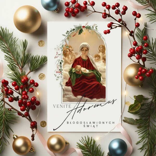 Kartka bożonarodzeniowa Venite adoremus