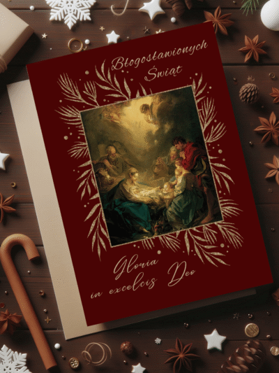 Kartka bożonarodzeniowa Gloria in excelcis Deo
